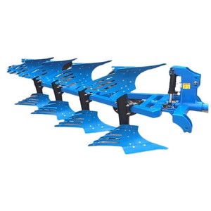 Hydraulic Reversible Plow With Gear Deep <b>Cultivation</b> Land Clearing Soil Preparation Blue - Product Image 1