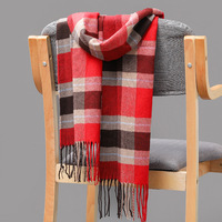 WDD516 écharpes à carreaux de Style britannique pour homme, écharpe à franges en Faux cachemire pour Couple, garde au chaud, épaisse, classique, collection automne-hiver