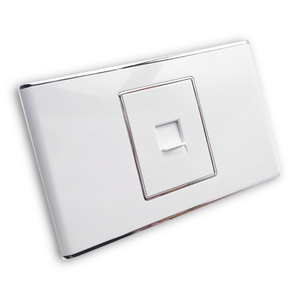 米国標準シングルコンセント電気ソケットユニバーサルタイプPCプレート<span class=keywords><strong>RJ45</strong></span> LAN TEL 118 * 72mmウォールプラグ & ソケット - Product Image 1