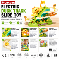 Jouets de piste de canards électriques KZHM pour enfants, canards automatiques grimpant les escaliers, jouets éducatifs STEM, cadeaux pour enfants