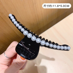 Grandi Perle Artigli Dei Capelli Della Clip Oversize Piccolo Tiktak Accessori Per Capelli per Le Donne Coreano Nero Bianco Barrette 2021 Nuovo - Product Image 5