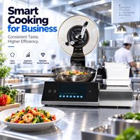 Robot de cuisine commercial entièrement automatique certifié CE, en acier inoxydable SUS304, 3520W, avec écran tactile