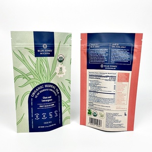 Tùy chỉnh in giấy kraft thân thiện với môi trường đứng lên túi mờ Ziplock bao bì thực phẩm đóng gói túi trà - Product Image 2