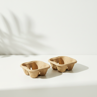 Plateau jetable pour café, lait, thé à emporter, porte-gobelet individuel en pulpe