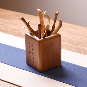 Cuchara de bambú para té, accesorio tradicional japonés con logotipo personalizado, mango largo - Product Image 3