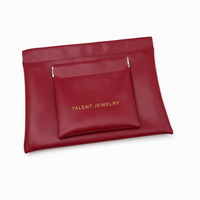 Sacs de rangement anti-poussière en cuir PU noir à motifs pour rouge à lèvres, bijoux, parfum, câble de données, écouteurs
