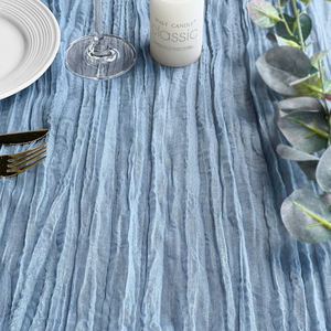 طاولة مفرش الجبن الأزرق المغبر الجديد تول ديكور الزفاف - Product Image 2