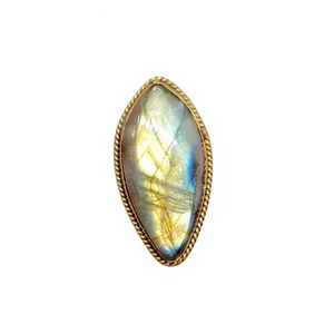 Piedra Preciosa de Labradorita con Ranuras de Cobre, Nueva Llegada, Cristal Curativo Increíble, Cabujón a Granel para Fabricación de Cadenas - Product Image 1