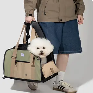 MOFESIPI Tragetasche für Katzen belüftete verstellbare Hundetragetasche tragbare Haustier-Tote-Tasche faltbare Reisetasche für Haustier