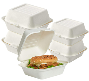 Caixa de Hambúrguer Descartável Ecológica de 6 X 6 Polegadas para Restaurante, Embalagem Descartável - Product Image 6