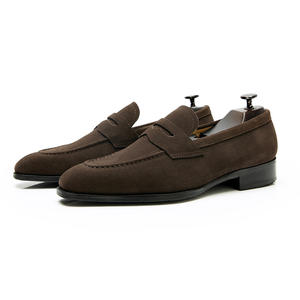 Chaussures habillées pour hommes haut de gamme, en cuir véritable fait main, pour le printemps et l'automne, mocassins décontractés d'extérieur, chaussures en cuir antidérapantes - Product Image 6
