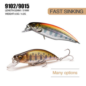 Leurre méné japonais, crankbait, 52mm, 4.5g, artificiel, wobbler, appât coulant pour la pêche au bar, à la truite - Product Image 4