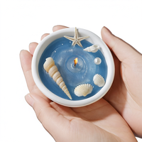Bougie parfumée en gypse sur le thème de l'océan, coquillages et étoiles de mer, pour cadeaux de mariage et d'anniversaire (vente en gros)