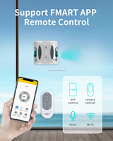 Robot Limpiacristales Automático Fmart W6 con WiFi, Control Remoto 2.4G, para Exteriores e Interiores, con Ruedas Antideslizantes