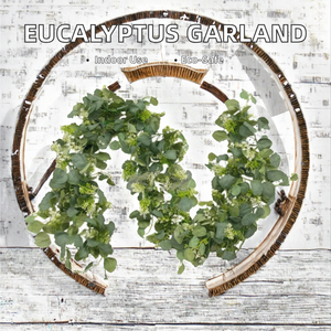 Guirnalda Artificial de Eucalipto Blanco Ailan con Bayas, Ramas Verdes Silver Dollar, Plástico Ecológico, 1.8m, Decoración Interior para el Hogar - Product Image 3