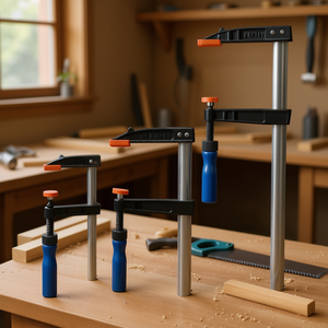 Abrazadera Fervi para carpintero, herramienta de sujeción de barras de acero para trabajar la madera - Product Image 3