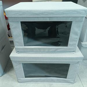 Boîte de rangement pliable NAGUAN en lin fin de haute qualité avec fenêtre transparente, série Real Shot pour la maison - Product Image 2