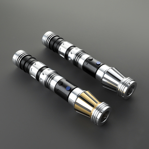 Sable de Luz de Duelo Profesional con Empuñadura de Aleación de Aluminio, RGB de 19 Colores Variables, Oscilación Suave y Flash al Impacto para Cosplay - Product Image 2