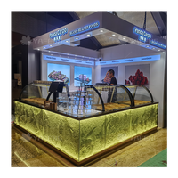 Étagère de présentation de comptoir de boulangerie moderne multifonctionnelle en bois et en verre, armoire à bonbons et à popcorn, vitrine à popcorn polyvalente