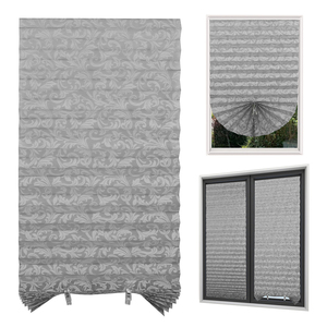 Stores plissés horizontaux modernes <span class=keywords><strong>anti</strong></span>-<span class=keywords><strong>UV</strong></span>, imperméables, en tissu écologique, avec option intégrée sans cordon <span class=keywords><strong>pour</strong></span> fenêtres françaises - Product Image 4