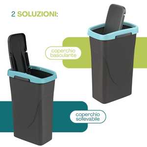 Contenitori per Rifiuti Modulari da 25L con Coperchio a Cerniera per la Raccolta Differenziata - Product Image 5
