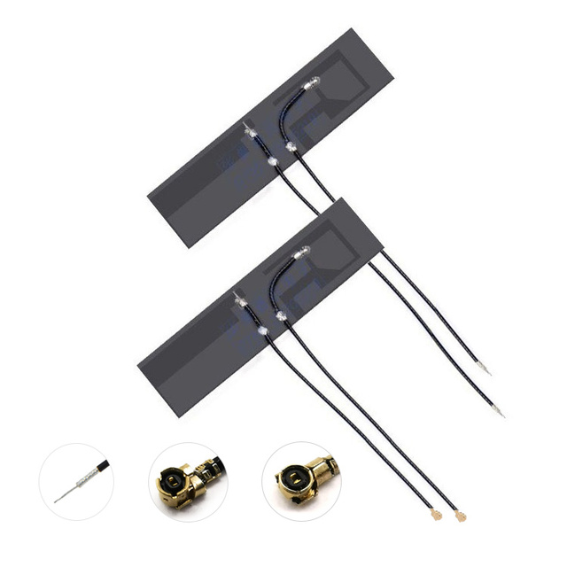 Embedded Dual-Band 4G LTE & GPS/GNSS 72*19mm Adhesive Mount FPC Combination Antenna with RG1.13 Cable & Customizable Connector