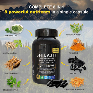 100% capsule Shilajit organiche di puro himalayano miscela ayurvedica ad alta potenza con Ashwagandha Rhodiola Rosea <span class=keywords><strong>Panax</strong></span> <span class=keywords><strong>Ginseng</strong></span> - Product Image 4