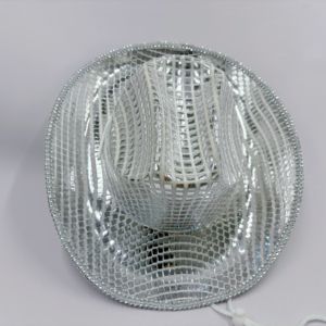 Cappello da discoteca accessori per la festa del nuovo anno all'ingrosso argento palla da discoteca e cappello da Cowboy per la celebrazione di natale - Product Image 1