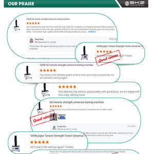 เครื่องทดสอบแรงดึงช่วง500N กระดาษบุหรี่เครื่องทดสอบแรงดึงกระดาษสำหรับสถานีตรวจสอบคุณภาพบรรจุภัณฑ์การพิมพ์ SKZ101 - Product Image 2