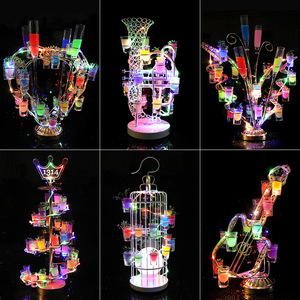 ที่วางแก้วรูปหัวใจเรืองแสง LED พร้อมข้อความ 1314 520 สุขสันต์วันเกิด สำหรับบาร์ คาราโอเกะ ไนท์คลับ งานเลี้ยงค็อกเทล ตกแต่งวันเกิด - Product Image 4