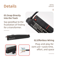 Tuya ZigBee feux sur rail avec Projection 2-wire CCT belt LED track light.100-watt et 20-watt DALI têtes de lumière sur rail