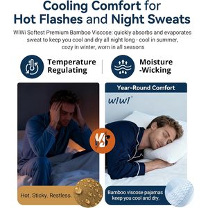 Ensemble de pyjamas pour homme personnalisé en viscose de bambou, vêtements de nuit à manches longues, 2 pièces, vêtements de détente avec pantalon, tailles S à XXL - Product Image 6