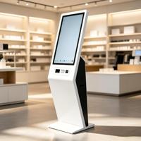 Selbstbedienungs-Check-in-Kiosk mit Touchscreen, Ausweiskartenleser, QR-Scanner, Ticketdrucker und Warteschlangen-Management für die Empfangshalle von Arztpraxen
