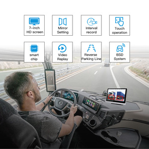 Système <span class=keywords><strong>de</strong></span> surveillance BSD AI 7 pouces avec enregistrement 2 canaux, écran IPS, prend en charge la lecture MP3 MP4, enregistrement double <span class=keywords><strong>indépendant</strong></span> et alarme vocale BSD - Product Image 3