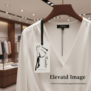 High Quality Custom Waterproof <b>Gold</b> Foil Printed Paper Hanging Labels for Garment Bags & Shoes-Brand Hang Tag Set - Product Image 5