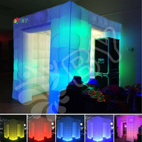 Publicité personnalisée Cabine photo gonflable Enceinte caméra Boîte de nuit Tente de fête gonflable LED 360 Photomaton gonflable