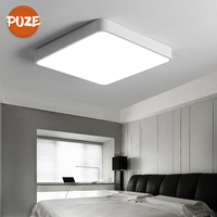 PUZHUOER Éclairage de maison intelligente de haute qualité Salon Montage en surface Forme carrée Plafonnier LED mince