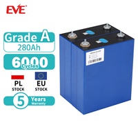 بطارية ليثيوم فوسفات الحديد EVE LF280K V1 لعام 2026، خلايا منشورية 3.2 فولت 280 أمبير في الساعة لنظام تخزين الطاقة وعربات الجولف