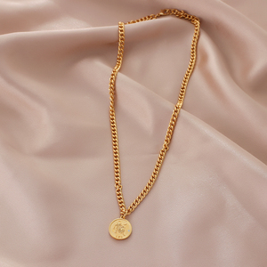 Hip hop punk Collar chapado en oro 12 Constelaciones collar <span class=keywords><strong>de</strong></span> acero inoxidable joyería - Product Image 4