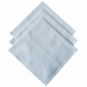 Mouchoir en coton blanc pur avec bordure en satin, doux au toucher, carré 40 cm, pour poche de costume d'affaires, pour les ventes transfrontalières - Product Image 1
