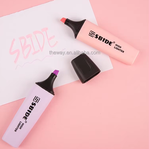 6pcs couleur <span class=keywords><strong>pastel</strong></span> <span class=keywords><strong>surligneur</strong></span> marqueur fluorescent Set Yiwu Usine Pas Cher <span class=keywords><strong>Prix</strong></span> - Product Image 3