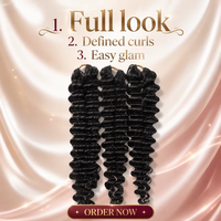 Cheveux vierges péruviens de haute qualité, super double drawn, pour tresses au crochet, ondulations profondes, boucles naturelles, qualité supérieure premium