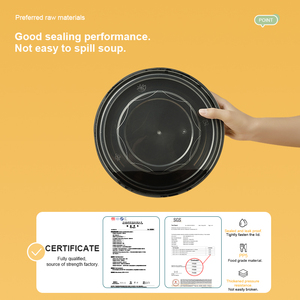 Contenants jetables en PP <span class=keywords><strong>de</strong></span> qualité alimentaire pour congélateur (110 oz) avec couvercle micro-ondable pour traiteur et épicerie - Product Image 4