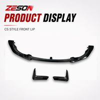 ZESON Lame de pare-chocs avant en fibre de carbone sèche style CS 3 pièces pour BMW M3 F80 M4 F82 F83 Berline Coupé 2014-2018