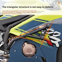 Accessoires de modification de moto en acier au carbone noir mat, pare-chocs anti-chute 500RR pour Zhang Xue, état neuf