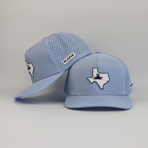 Topi Baseball <span class=keywords><strong>Golf</strong></span> Premium Custom Bordir 3D 5 Panel Anti Air dengan Lubang Laser dan Tali - Product Image 6