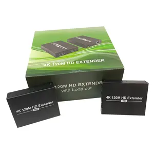 באיכות גבוהה 4k hdmi 1.4 extender עד 120 מ 'מעל cat5e cat6 eernet lan רשת תמיכה 1080p 3d עם לולאה החוצה