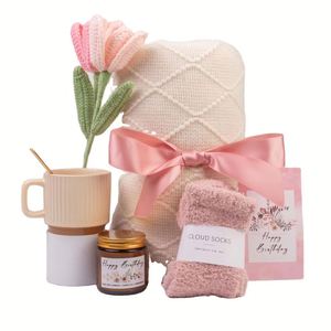 Coffret de Vœux de Guérison Personnalisé pour Femme avec Couverture, Bougies et Tasse – Idéal pour Anniversaire ou Fête des Mères – Maman - Product Image 2