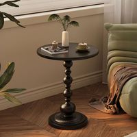 Table d'appoint noire moderne de style français, table de chevet créative, petite table à thé avec étagère de rangement pour chambre à coucher, salon, appartement