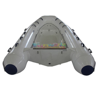 Bateau gonflable Kaboats gris clair pour la famille, bateau à rames gonflable, kayak, bateau de pêche en rivière, bateau gonflable en PVC Hypalon avec moteur